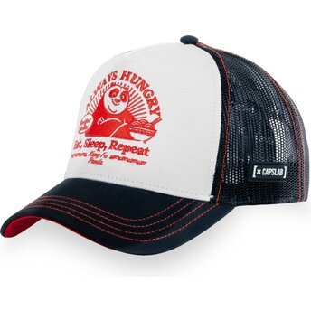 Boné trucker branco e preto Po Always Hungry KFP TAKB Kung Fu Panda da Capslab