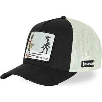 Boné trucker preto e branco Lucky Luke LCK3 FLUB da Capslab