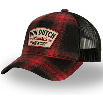 Boné trucker vermelho e preto CAR05 da Von Dutch