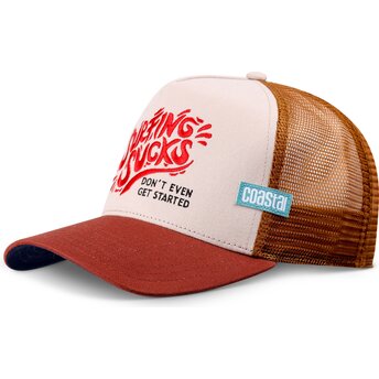 Boné trucker castanho Surfing Sucks da Coastal