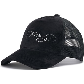 Boné trucker preto Core Silver Diamante Velour da Ed Hardy
