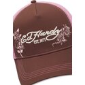 bone-trucker-castanho-e-rosa-skull-and-roses-da-ed-hardy