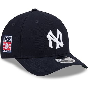 Boné curvo azul marinho snapback 9FORTY M-Crown Hall Of Fame da New York Yankees MLB da New Era