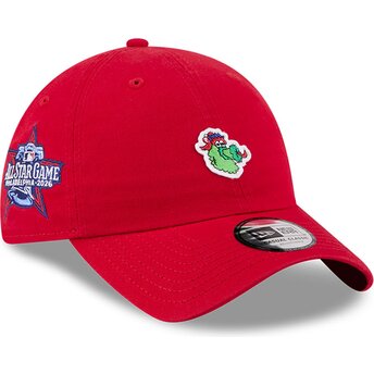 Boné curvo vermelho ajustável Casual Classic All Star Game Fan Pack da Philadelphia Phillies MLB da New Era