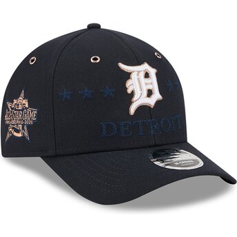 Boné curvo azul marinho snapback 9FORTY M-Crown All Star Game da Detroit Tigers MLB da New Era