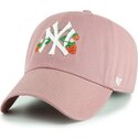 bone-curvo-rosa-ajustavel-para-crianca-clean-up-icon-alt-strawberry-da-new-york-yankees-mlb-da-47-brand