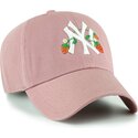 bone-curvo-rosa-ajustavel-para-crianca-clean-up-icon-alt-strawberry-da-new-york-yankees-mlb-da-47-brand
