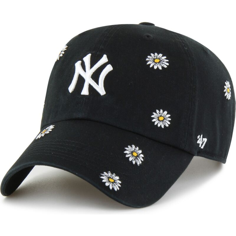 bone-curvo-preto-ajustavel-para-crianca-clean-up-scatter-da-new-york-yankees-mlb-da-47-brand