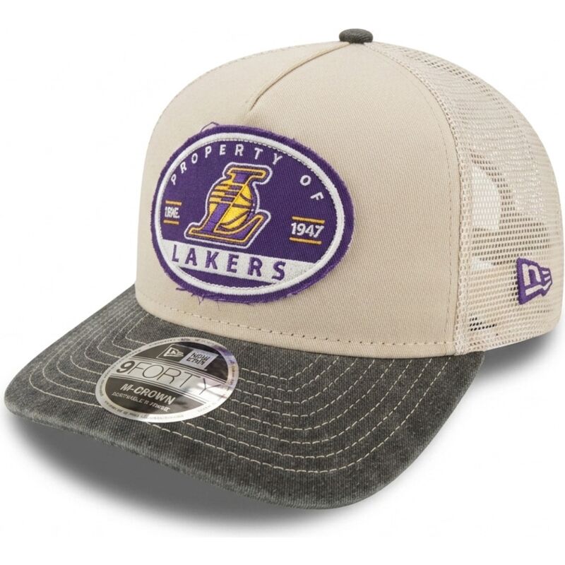 bone-trucker-bege-e-cinza-9forty-m-crown-a-frame-fray-da-los-angeles-lakers-nba-da-new-era bone-trucker-bege-e-cinza-9forty-m-crown-a-frame-fray-da-los-angeles-lakers-nba-da-new-era