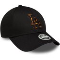 bone-curvo-preto-ajustavel-para-mulheres-9forty-tort-infill-da-los-angeles-dodgers-mlb-da-new-era