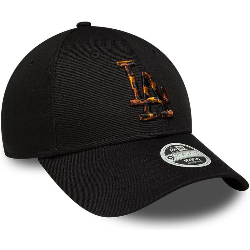bone-curvo-preto-ajustavel-para-mulheres-9forty-tort-infill-da-los-angeles-dodgers-mlb-da-new-era