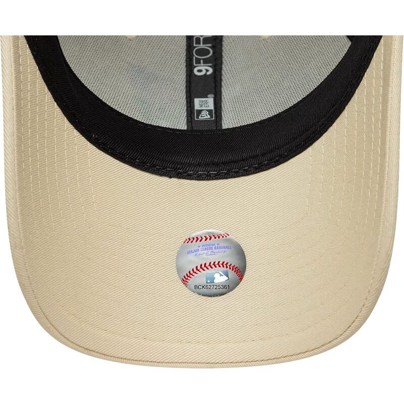 bone-curvo-bege-ajustavel-para-mulheres-9forty-flower-icon-da-los-angeles-dodgers-mlb-da-new-era