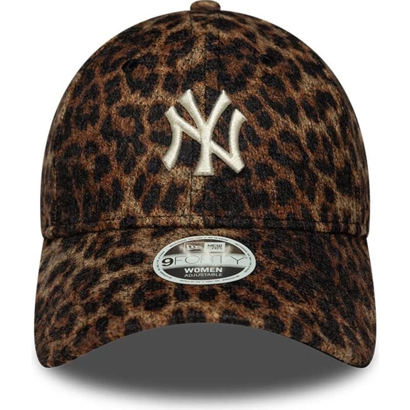 bone-curvo-leopardo-ajustavel-para-mulheres-9forty-leaopard-cosy-da-new-york-yankees-mlb-da-new-era
