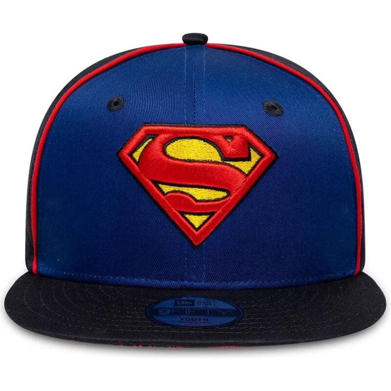 bone-plano-azul-snapback-para-crianca-9fifty-piping-da-superman-dc-comics-da-new-era
