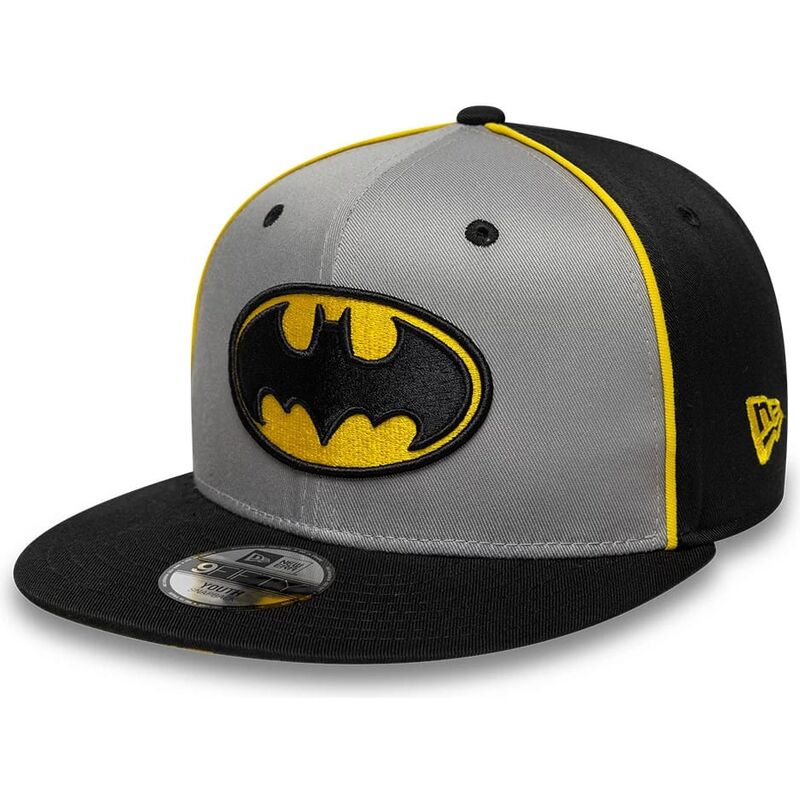 bone-plano-cinza-e-preto-snapback-para-crianca-9fifty-piping-da-batman-dc-comics-da-new-era