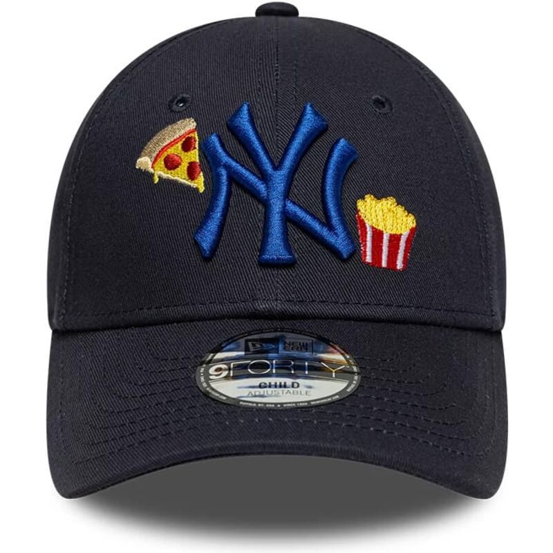 bone-curvo-azul-marinho-ajustavel-para-crianca-com-logo-azul-marinho-9forty-food-icon-da-new-york-yankees-mlb-da-new-era