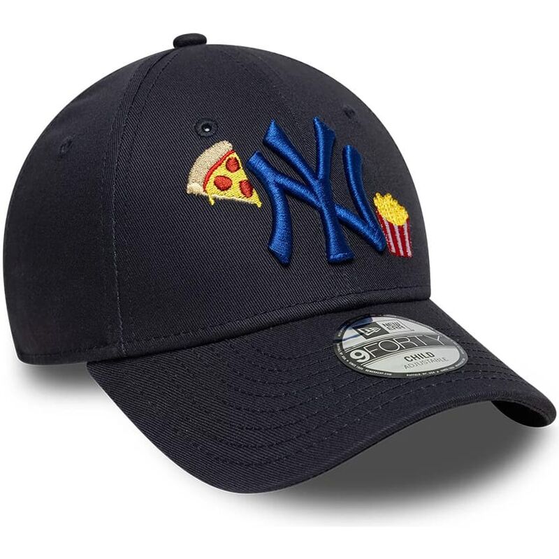 bone-curvo-azul-marinho-ajustavel-para-crianca-com-logo-azul-marinho-9forty-food-icon-da-new-york-yankees-mlb-da-new-era