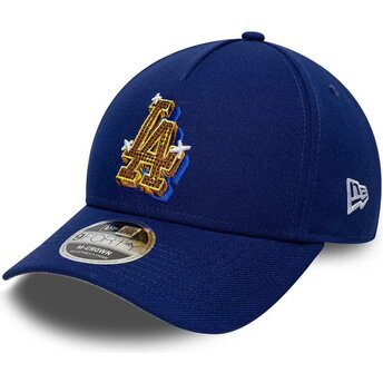 Boné curvo azul snapback 9FORTY M-Crown A Frame Emblem da Los Angeles Dodgers MLB da New Era