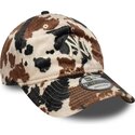 bone-curvo-castanho-ajustavel-9twenty-animal-print-da-new-york-yankees-mlb-da-new-era