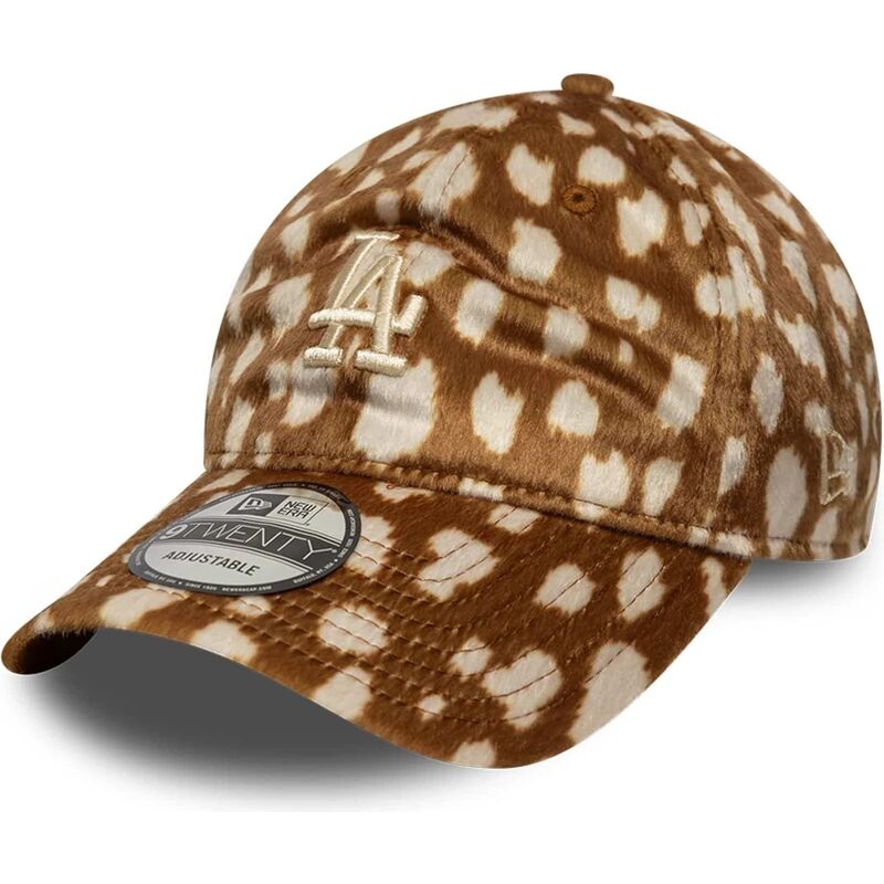 bone-curvo-castanho-ajustavel-9twenty-animal-print-da-los-angeles-dodgers-mlb-da-new-era