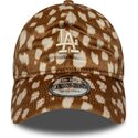 bone-curvo-castanho-ajustavel-9twenty-animal-print-da-los-angeles-dodgers-mlb-da-new-era