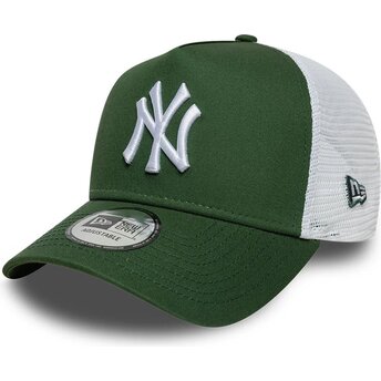 Boné trucker verde e branco A Frame League Essential da...