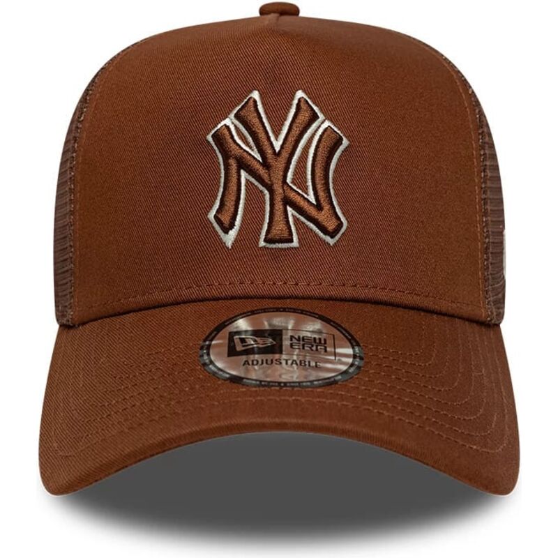 bone-trucker-castanho-com-logo-castanho-e-frame-outline-da-new-york-yankees-mlb-da-new-era
