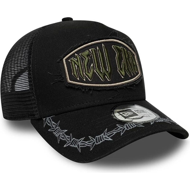 bone-trucker-preto-e-frame-distressed-patch-da-new-era bone-trucker-preto-e-frame-distressed-patch-da-new-era