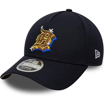 Boné curvo azul marinho snapback 9FORTY M-Crown A Frame Emblem da Detroit Tigers MLB da New Era