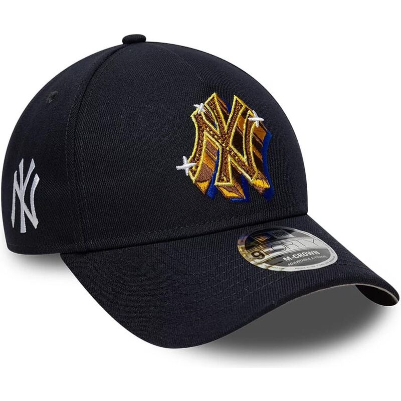 bone-curvo-azul-marinho-snapback-9forty-m-crown-a-frame-emblem-da-new-york-yankees-mlb-da-new-era