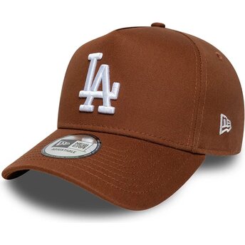 Boné curvo castanho snapback E Frame League Essential da Los Angeles Dodgers MLB da New Era