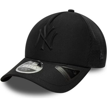 Boné trucker preto com logo preto 9FORTY APEX Sporty da New York Yankees MLB da New Era