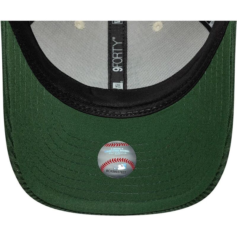 bone-curvo-bege-e-verde-snapback-com-logo-verde-9forty-m-crown-cord-da-los-angeles-dodgers-mlb-da-new-era