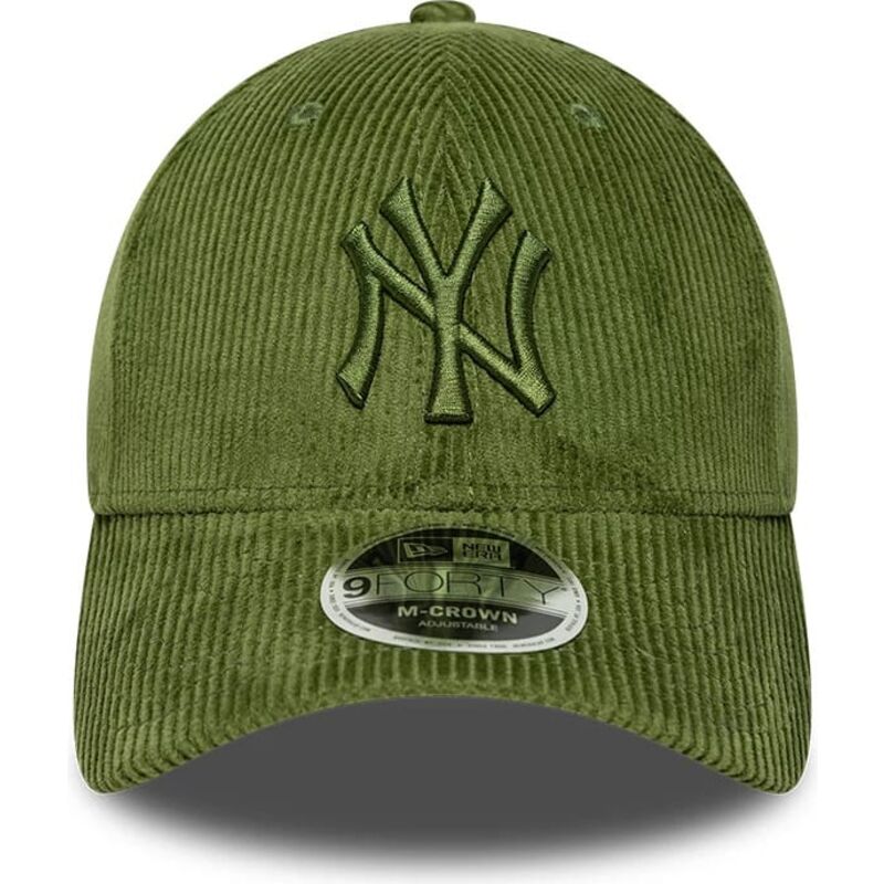 bone-curvo-verde-claro-ajustavel-com-logo-verde-9forty-m-crown-cord-da-new-york-yankees-mlb-da-new-era bone-curvo-verde-claro-ajustavel-com-logo-verde-9forty-m-crown-cord-da-new-york-yankees-mlb-da-new-era
