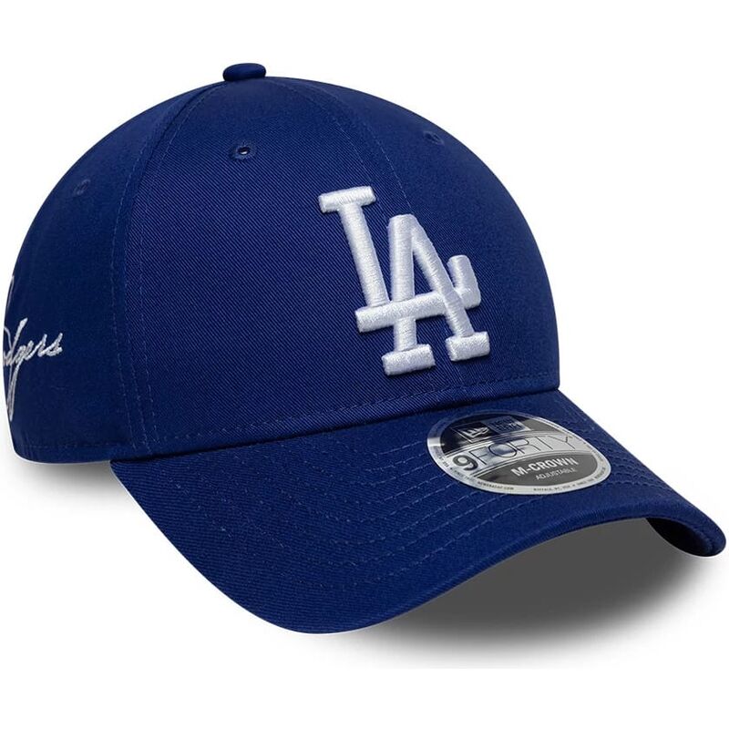 bone-curvo-azul-snapback-9forty-m-crown-side-script-da-los-angeles-dodgers-mlb-da-new-era