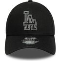 bone-curvo-preto-ajustavel-9forty-metallic-outline-da-los-angeles-dodgers-mlb-da-new-era