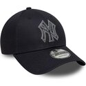 bone-curvo-azul-marinho-ajustavel-9forty-metallic-outline-da-new-york-yankees-mlb-da-new-era