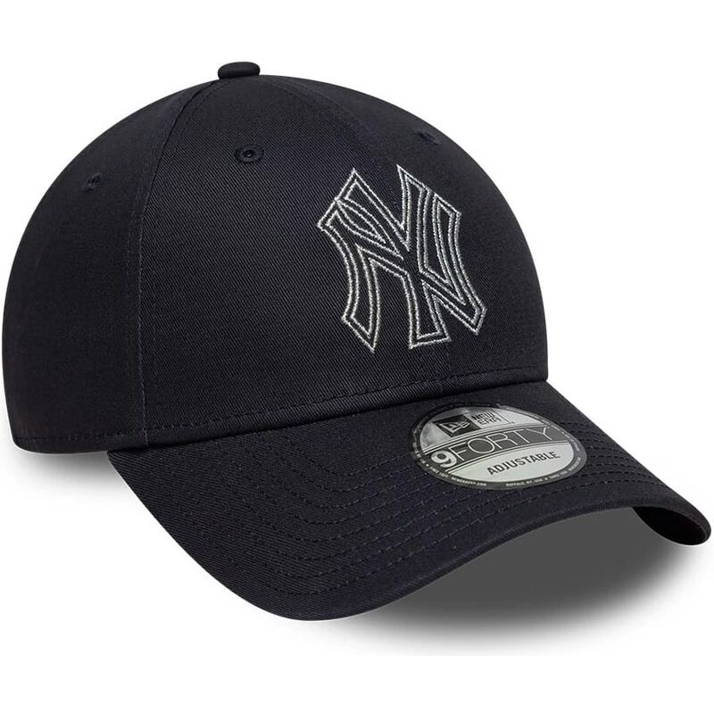 bone-curvo-azul-marinho-ajustavel-9forty-metallic-outline-da-new-york-yankees-mlb-da-new-era