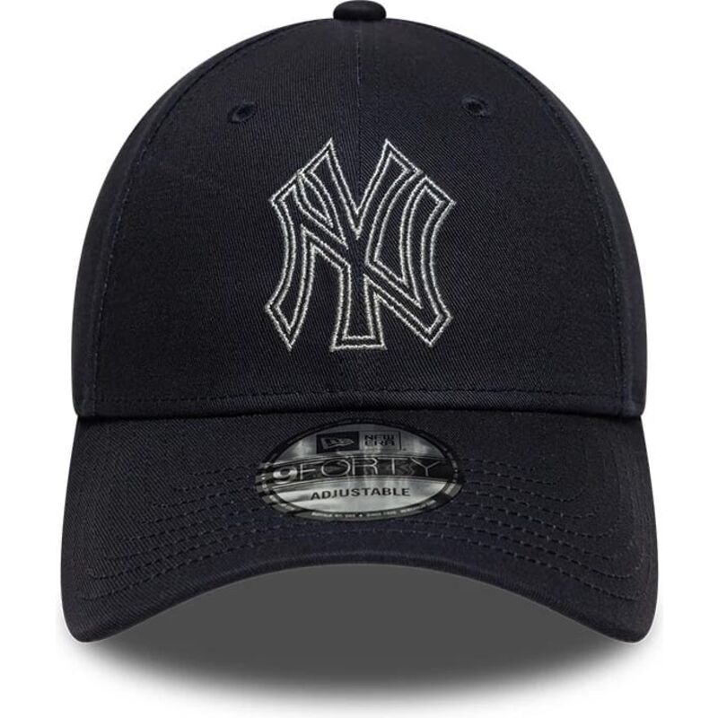 bone-curvo-azul-marinho-ajustavel-9forty-metallic-outline-da-new-york-yankees-mlb-da-new-era