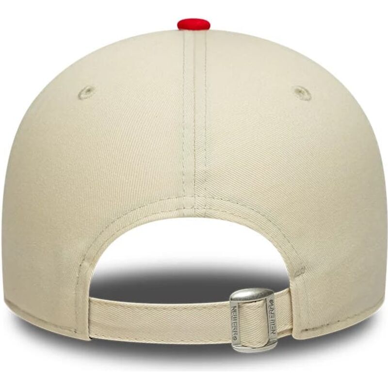 bone-curvo-bege-e-vermelho-ajustavel-9forty-colour-block-da-chicago-bulls-nba-da-new-era