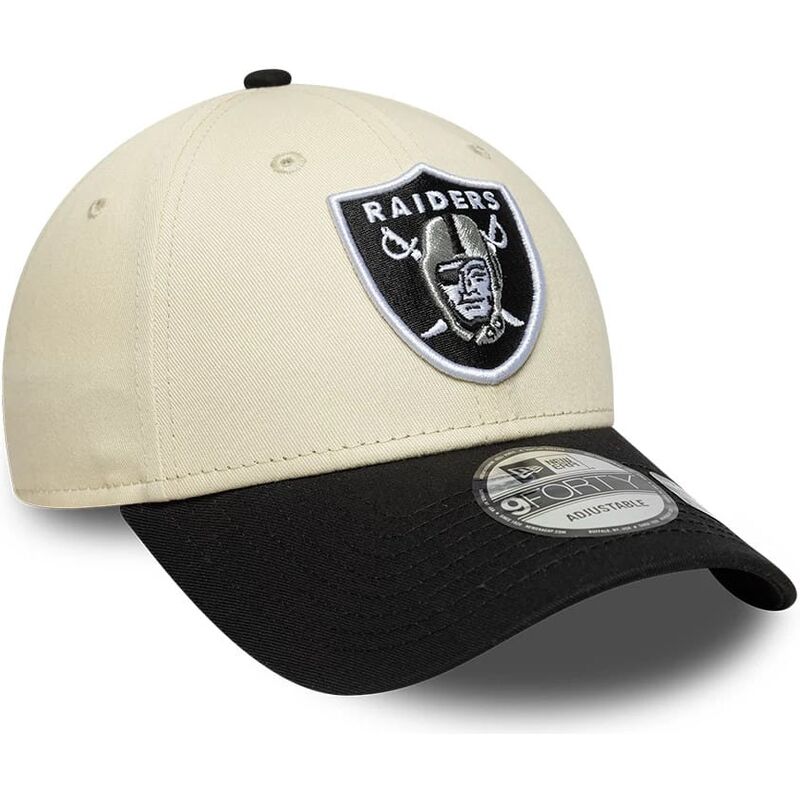 bone-curvo-bege-e-preto-ajustavel-9forty-colour-block-da-las-vegas-raiders-nfl-da-new-era bone-curvo-bege-e-preto-ajustavel-9forty-colour-block-da-las-vegas-raiders-nfl-da-new-era