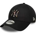 bone-curvo-preto-ajustavel-com-logo-castanho-9forty-faux-pony-infill-da-new-york-yankees-mlb-da-new-era