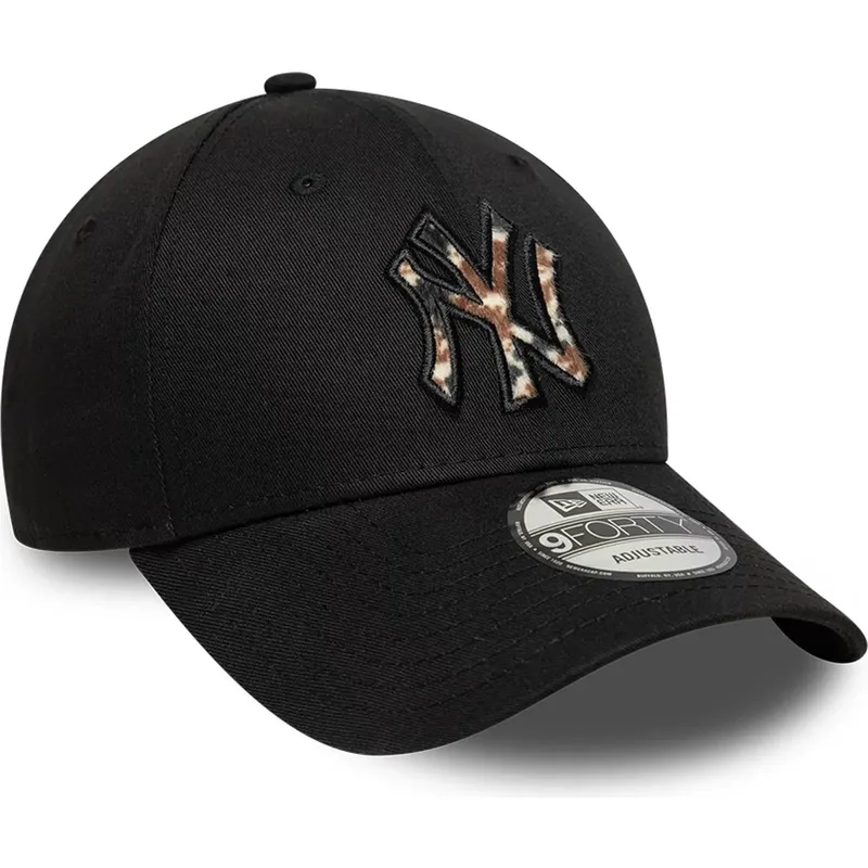 bone-curvo-preto-ajustavel-com-logo-castanho-9forty-faux-pony-infill-da-new-york-yankees-mlb-da-new-era bone-curvo-preto-ajustavel-com-logo-castanho-9forty-faux-pony-infill-da-new-york-yankees-mlb-da-new-era
