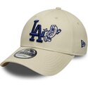 bone-curvo-bege-e-azul-ajustavel-9forty-food-icon-da-los-angeles-dodgers-mlb-da-new-era