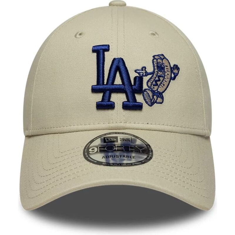 bone-curvo-bege-e-azul-ajustavel-9forty-food-icon-da-los-angeles-dodgers-mlb-da-new-era