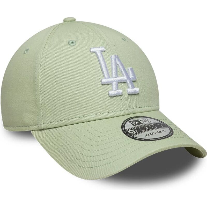 bone-curvo-verde-claro-ajustavel-9forty-league-ess-9forty-league-essential-da-los-angeles-dodgers-mlb-da-new-era