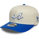 bone-curvo-bege-e-azul-snapback-9seventy-stretch-snap-contrast-visor-da-alpine-f1-team-formula-1-da-new-era