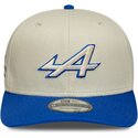 bone-curvo-bege-e-azul-snapback-9seventy-stretch-snap-contrast-visor-da-alpine-f1-team-formula-1-da-new-era