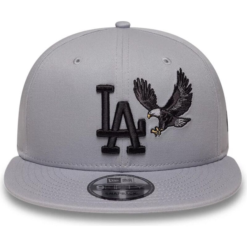 bone-plano-cinza-snapback-com-logo-preto-9fifty-outdoor-icon-da-los-angeles-dodgers-mlb-da-new-era