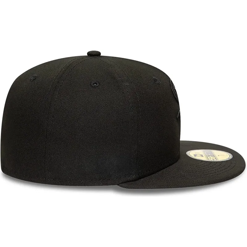 bone-plano-preto-justo-com-logo-preto-59fifty-da-chicago-white-sox-mlb-da-new-era